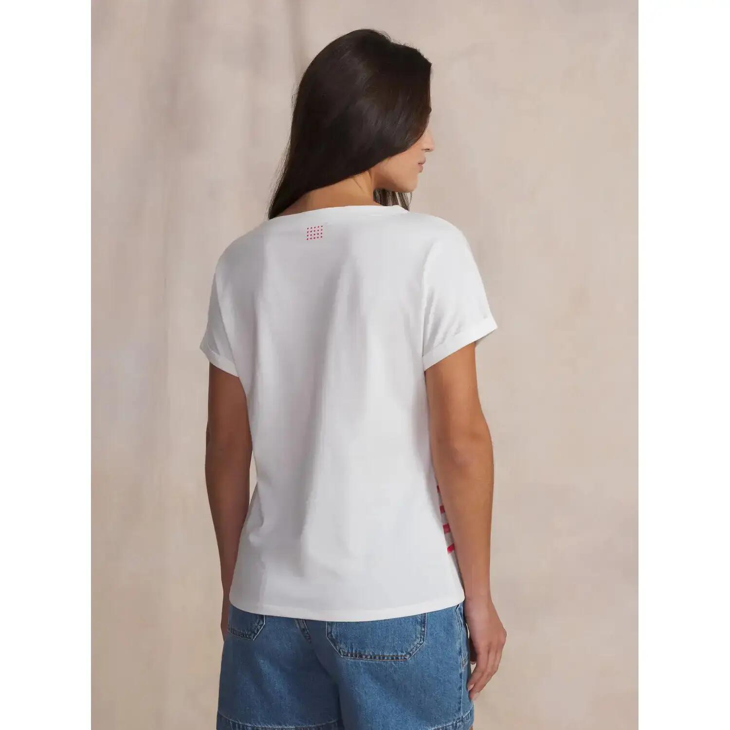 T-Shirt Donna TBS Hibiscus Bianco/Rosso 5/5