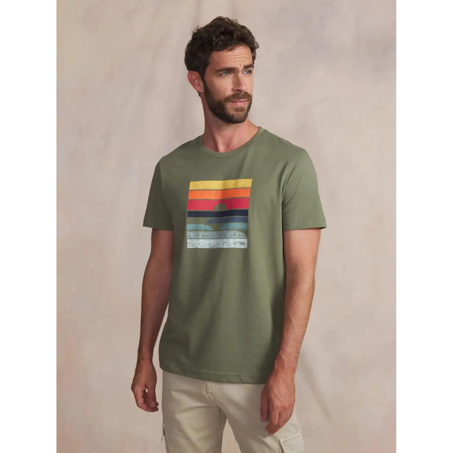T-shirt - homme - manches courtes col rond - kerantee vert 2/5