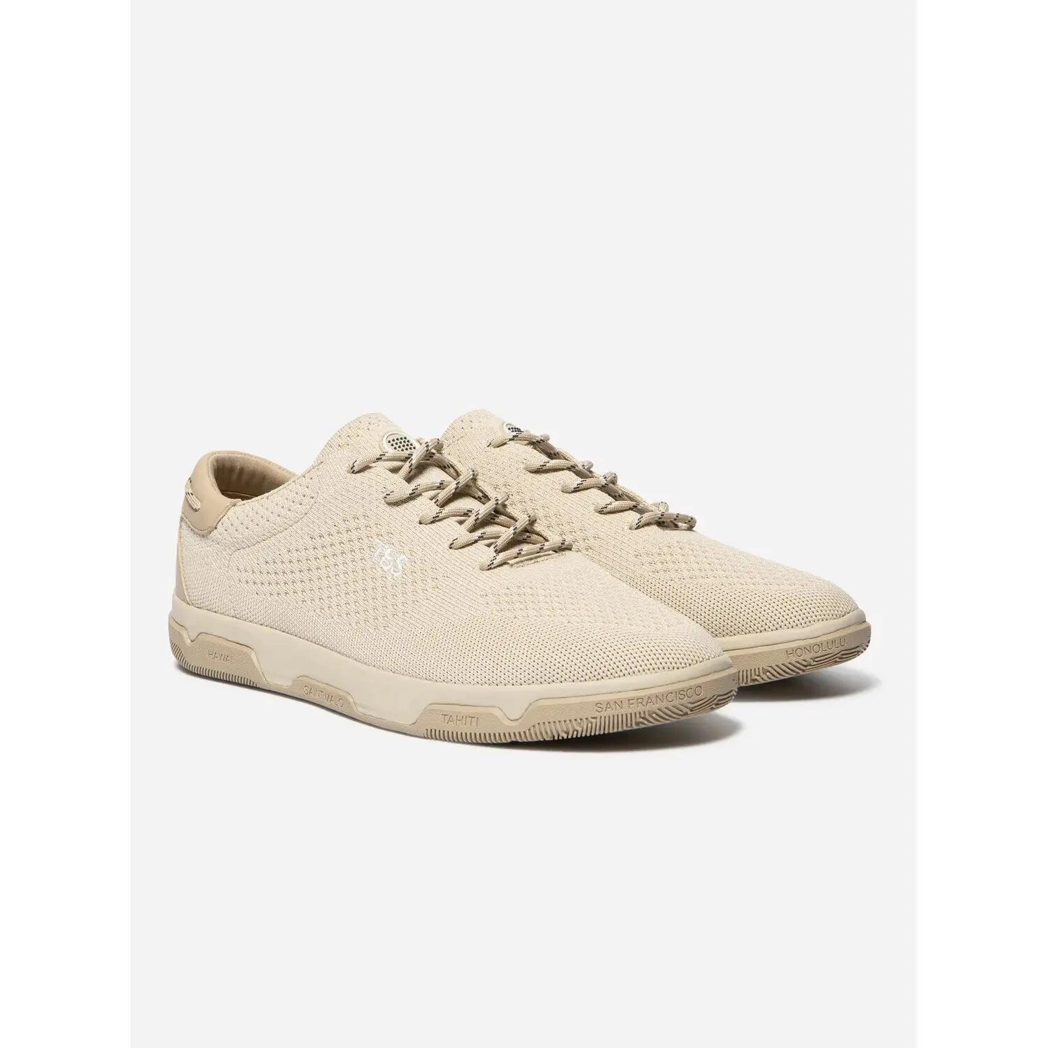 Tennis - Homme - Lacets talon 35mm - GUEKNIT - Beige 2/5