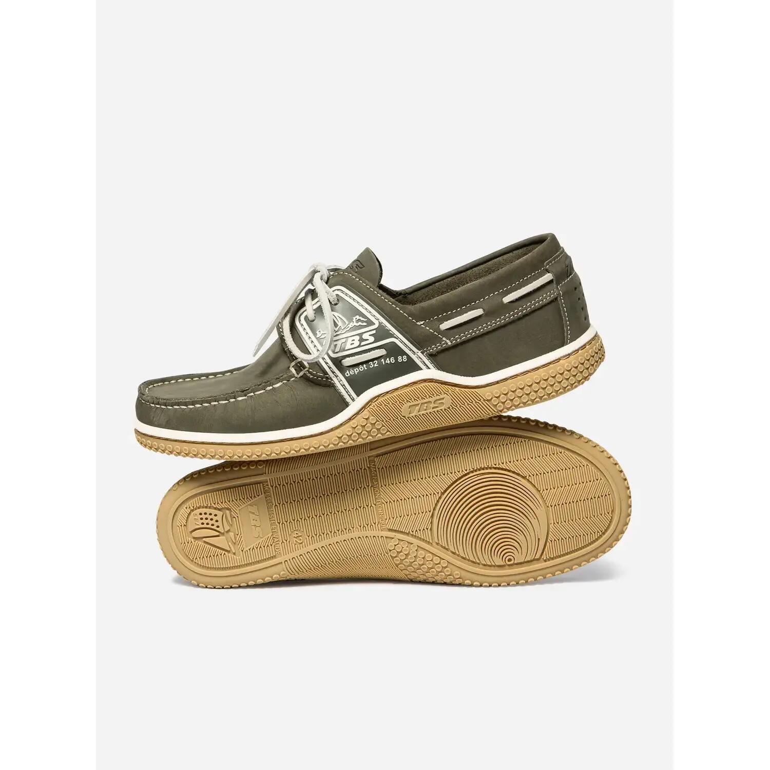 Chaussures bateau - Casual - Homme - Lacets cuir - GLOBEK Vert 3/5