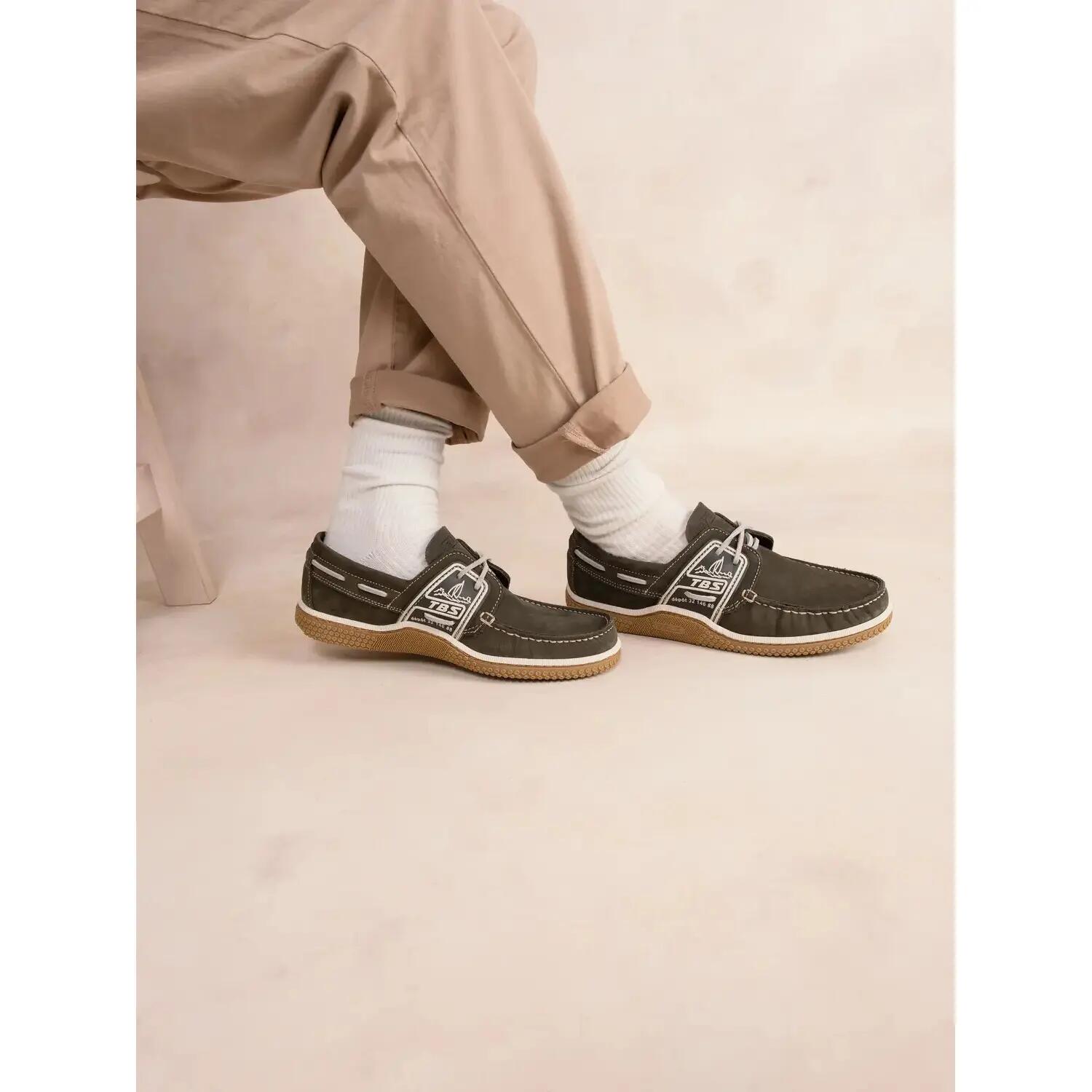 Chaussures bateau - Casual - Homme - Lacets cuir - GLOBEK Vert 2/5