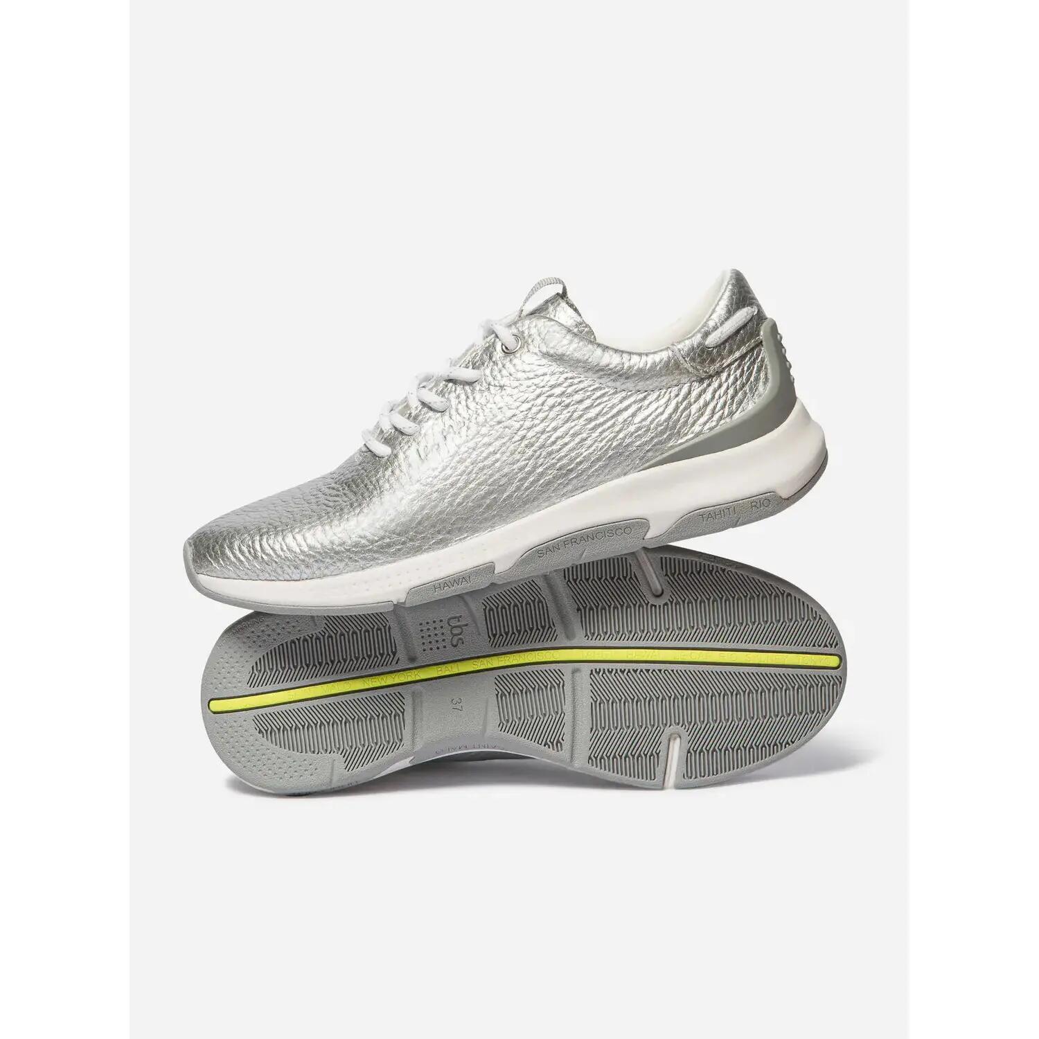 Chaussures - Running - Femme - Lacets, cuir - JAZZRUN - Gris 2/5