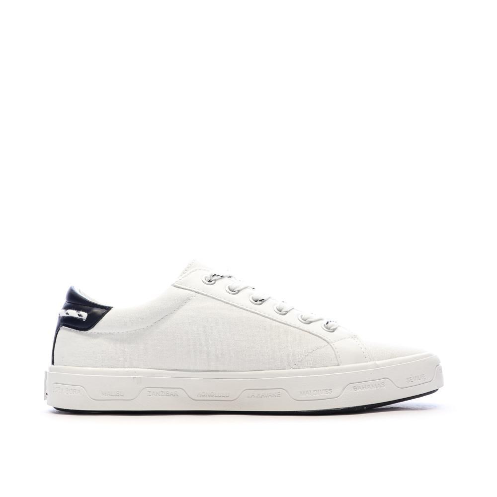 Chaussures - Tennis - Homme - LANZARO toile, lacets - Blanc/Ecru 2/7