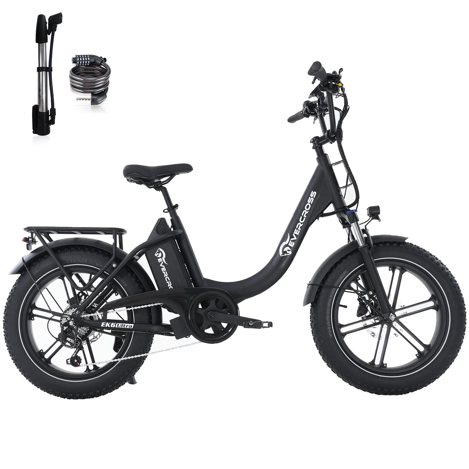 E-Bike EK6 Ultra-Drehmomentsensor-20x4.0 Fat Tires-Herausnehmbarer Akku 864Wh 1/13