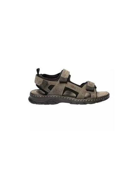 Sandales plates - Homme - Fermeture velcro - JAIMMYE - Beige
