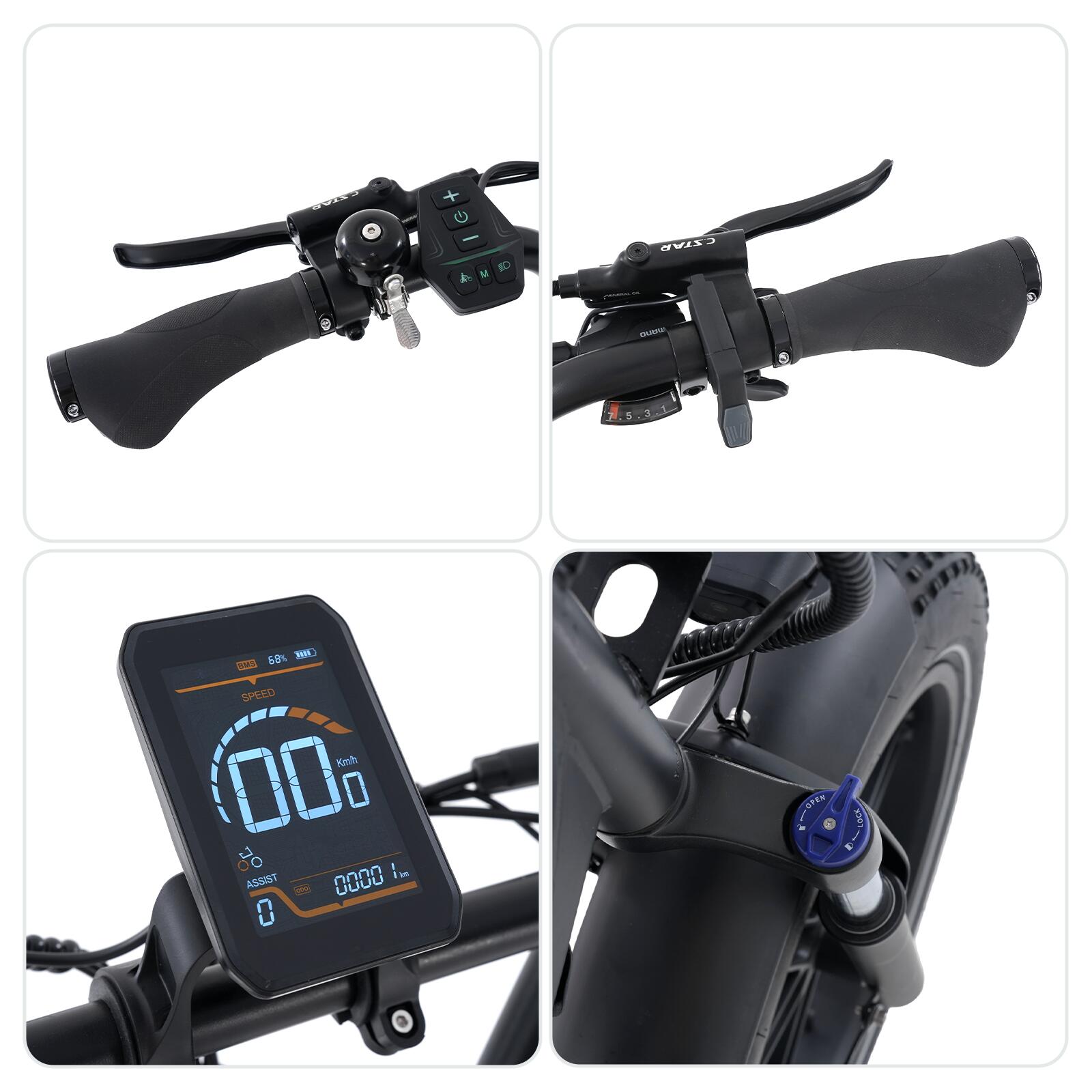 E-Bike EK6 Ultra-Drehmomentsensor-20x4.0 Fat Tires-Herausnehmbarer Akku 864Wh 8/13