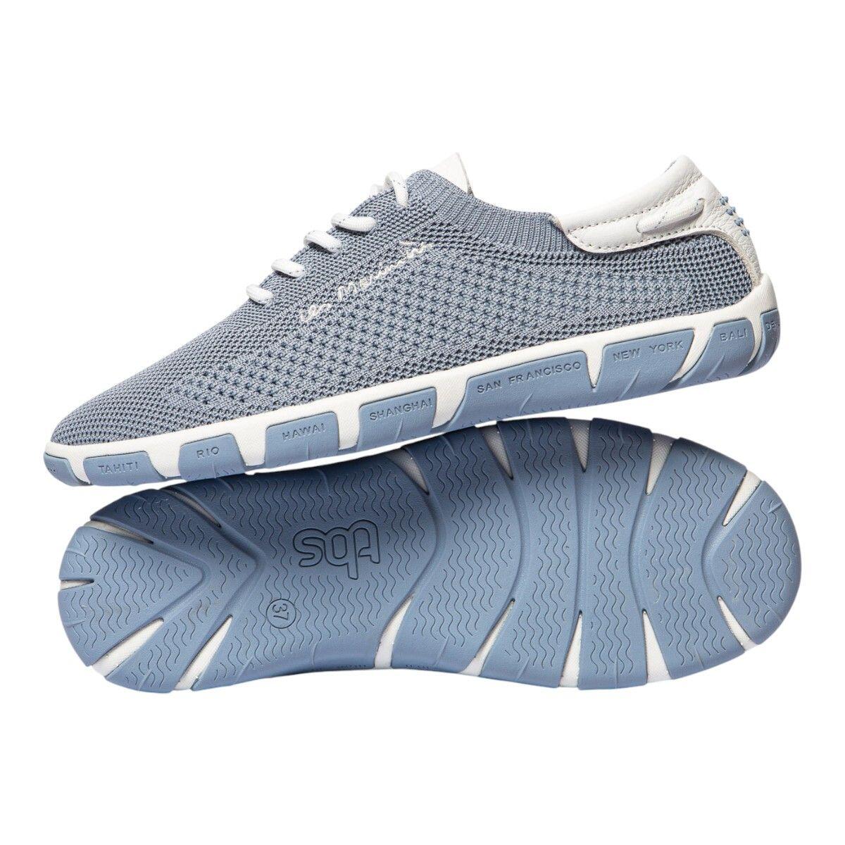 Tennis toile - Sport - Femme - Lacets, talon 25 mm - JAZARIA Bleu 2/5