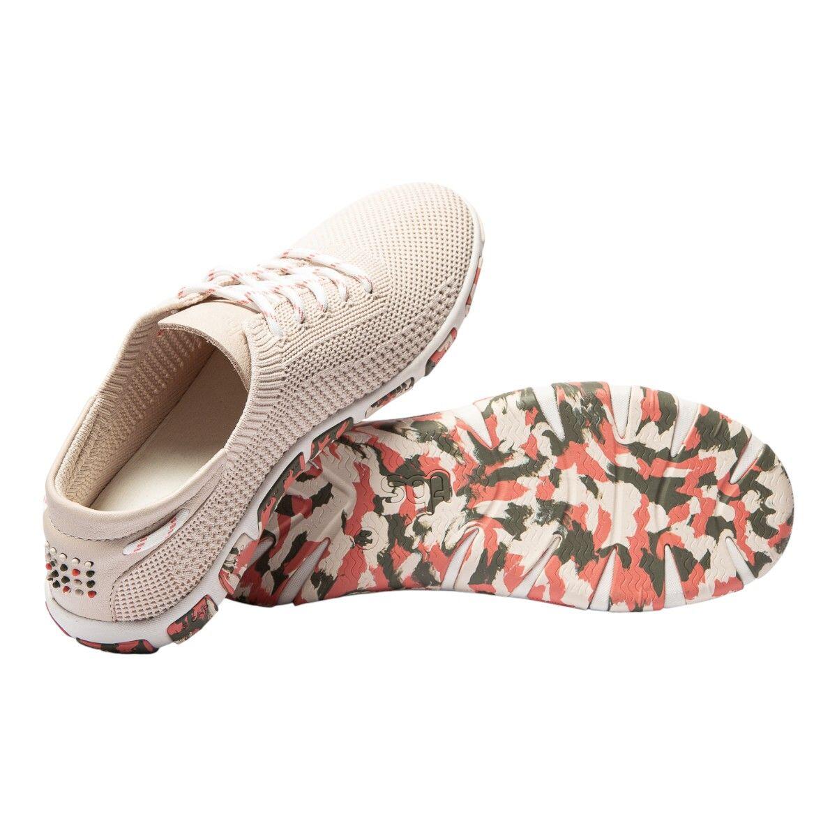 Tennis toile - Sports - Femme - Lacets, cuir et textile - JAZARIA - Beige 4/5