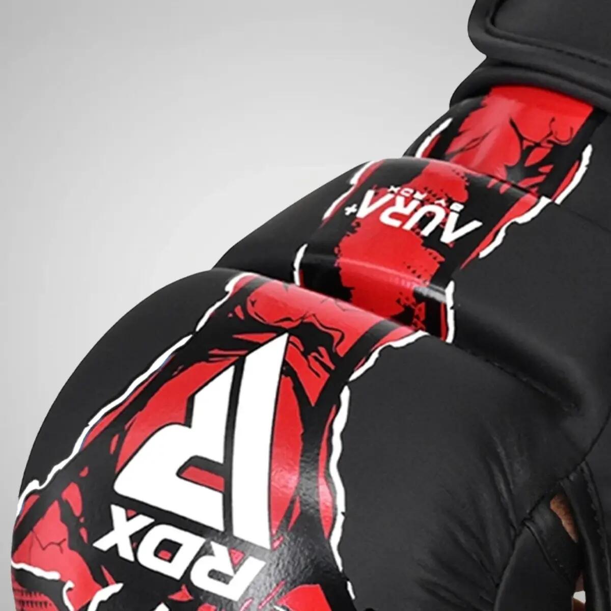 MMA Sparringhandschuhe RDX Aura F17 Schwarz/Rot - Grösse L 6/7