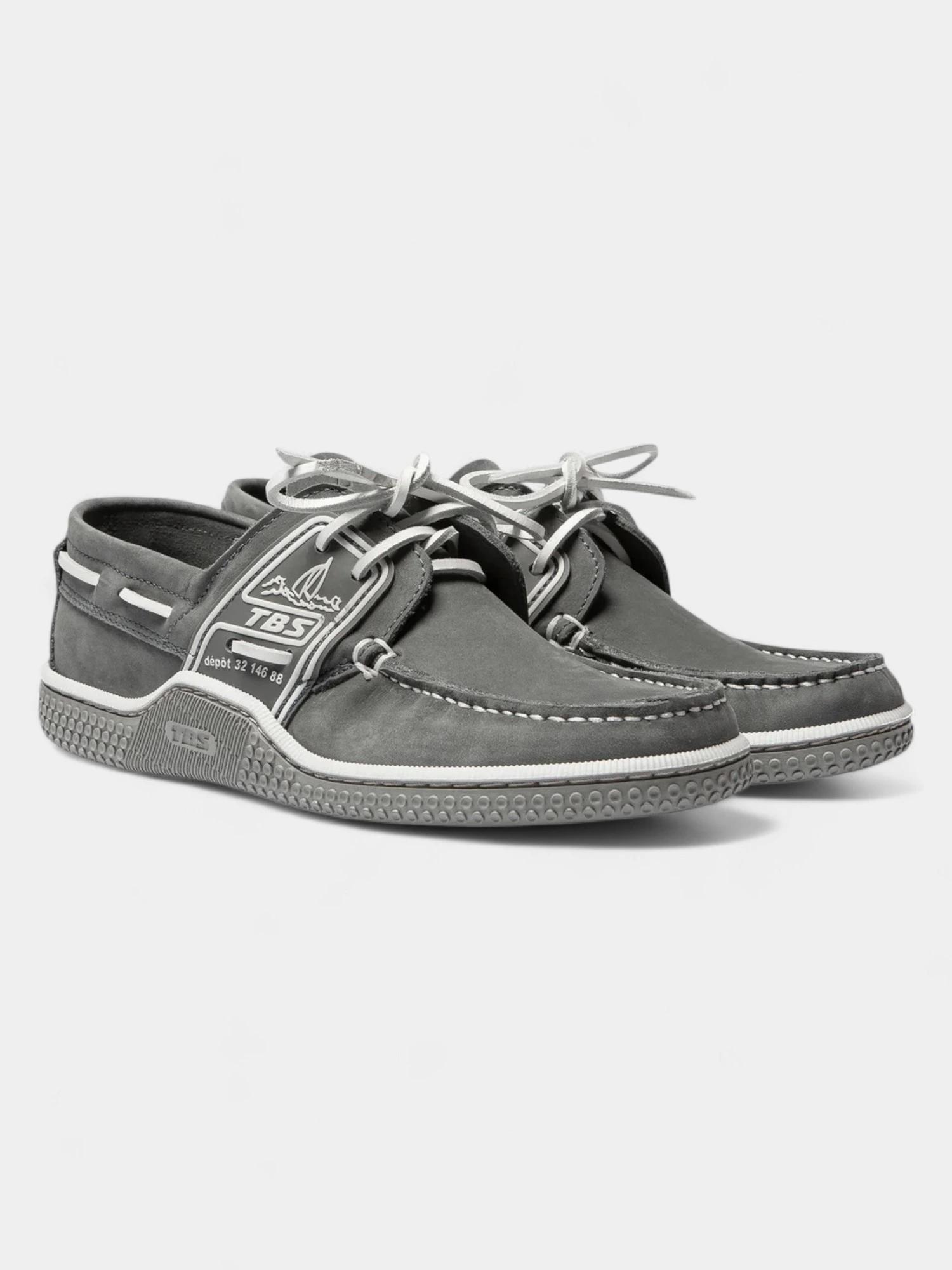 Chaussures bateau - homme - cuir - globek - gris 2/5