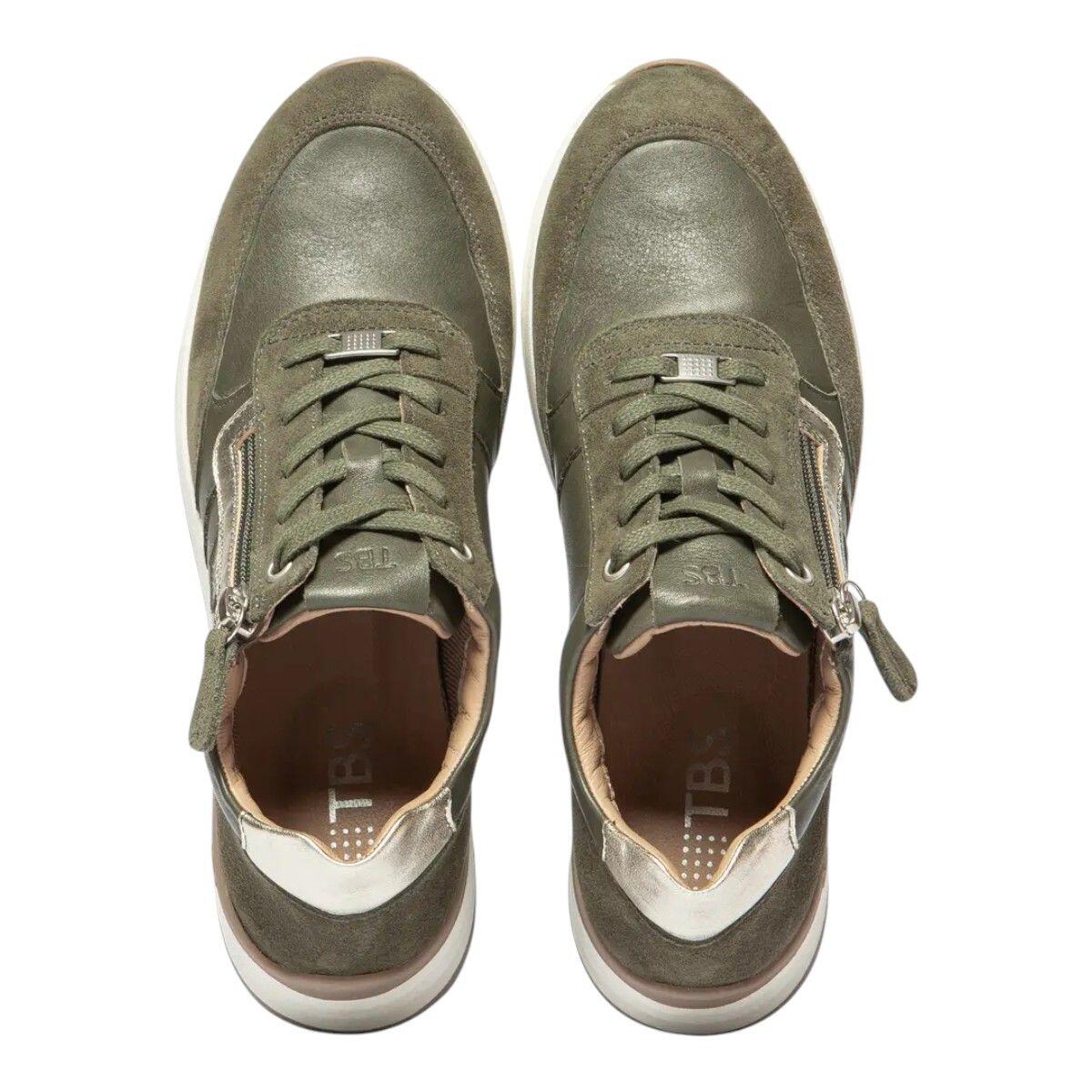 Chaussures de running Femme - TYLAZIP Vert/Bronze 3/4