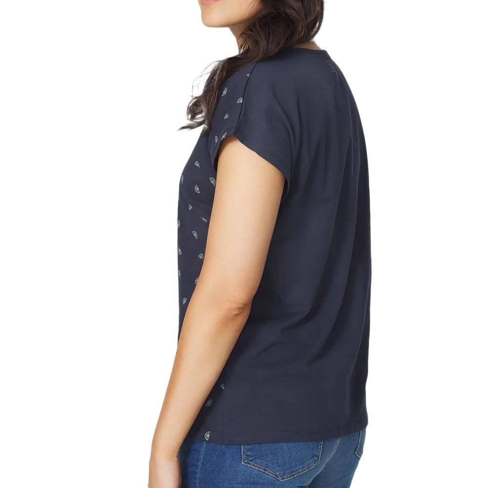 T-shirt-Femme-EDDENSAN-Col V-Marine 2/4