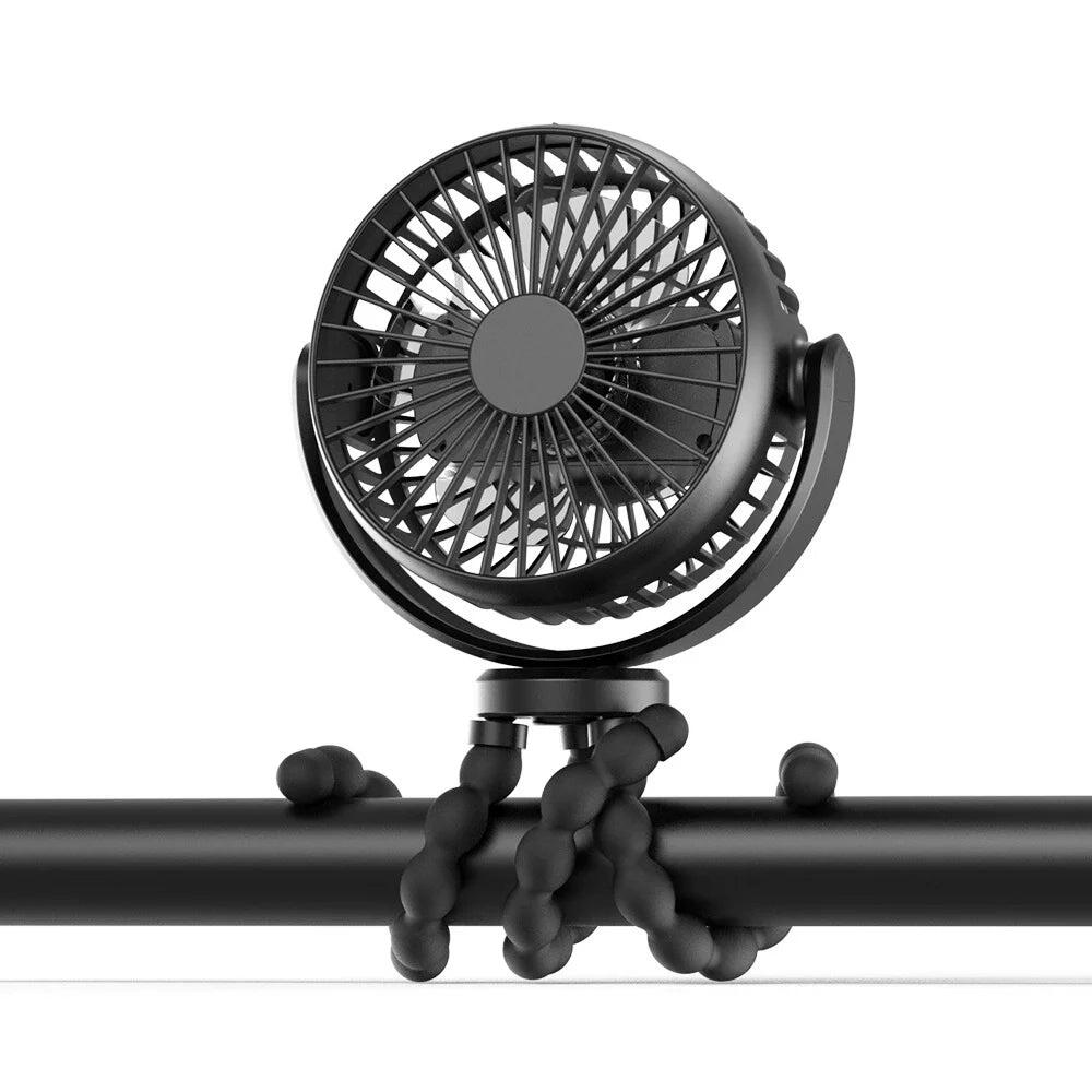 Mini Portable Stroller Fan with Flexible Tripod