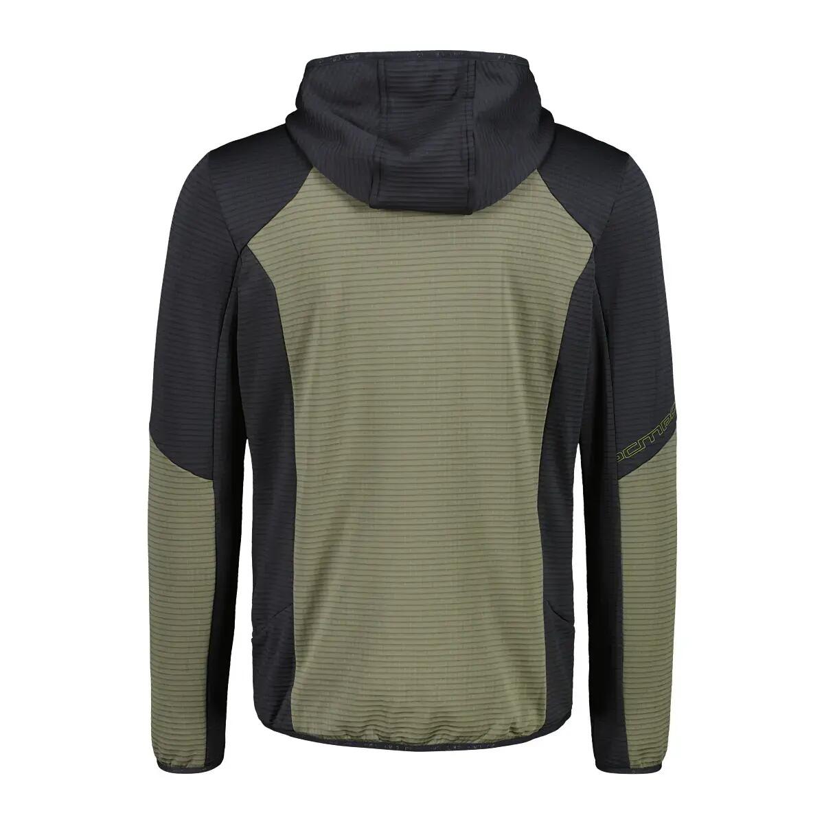 Giacca con cappuccio in pile CMP Grid Tech 2/3