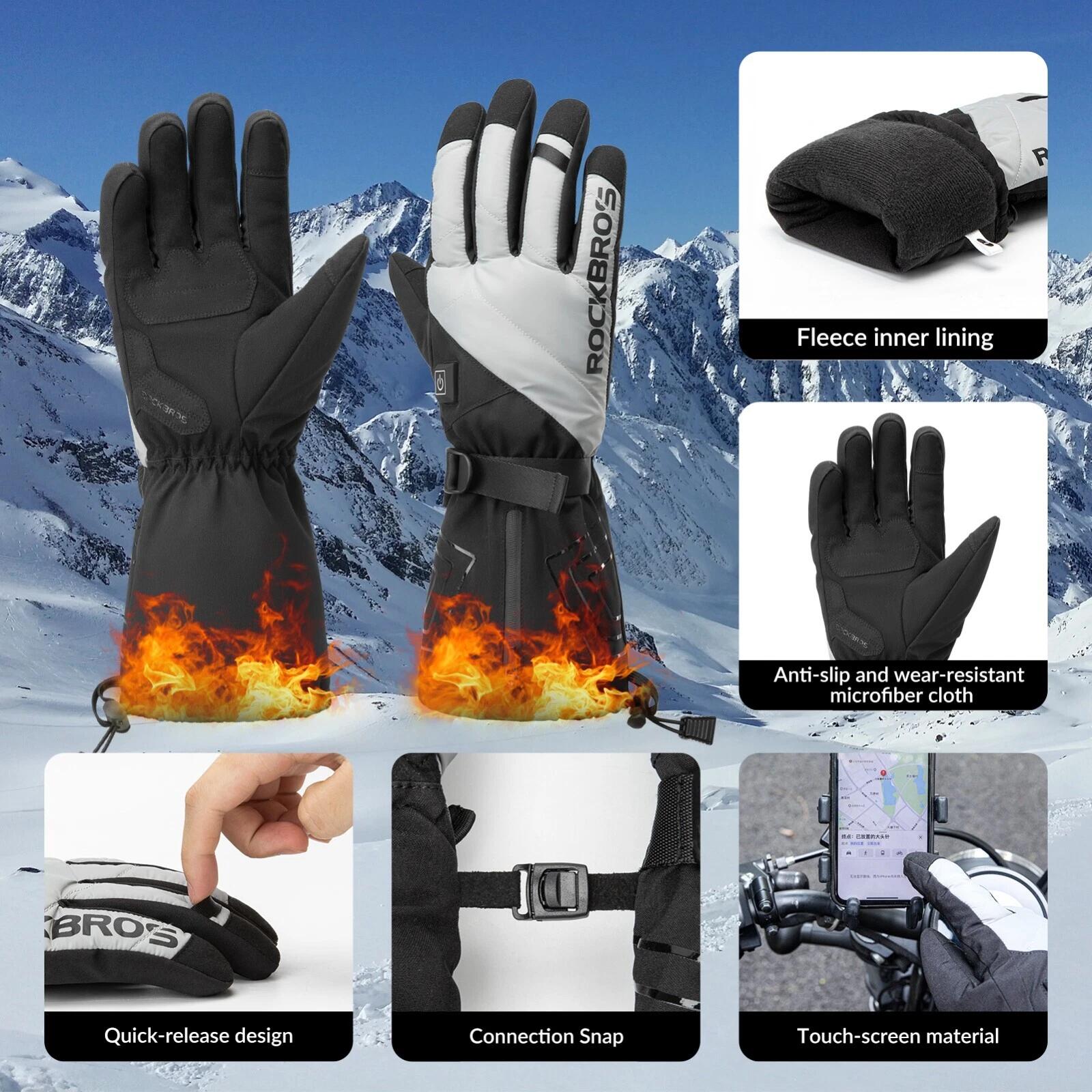 ROCKBROS Beheizte Winterhandschuhe für Radfahren 5/6