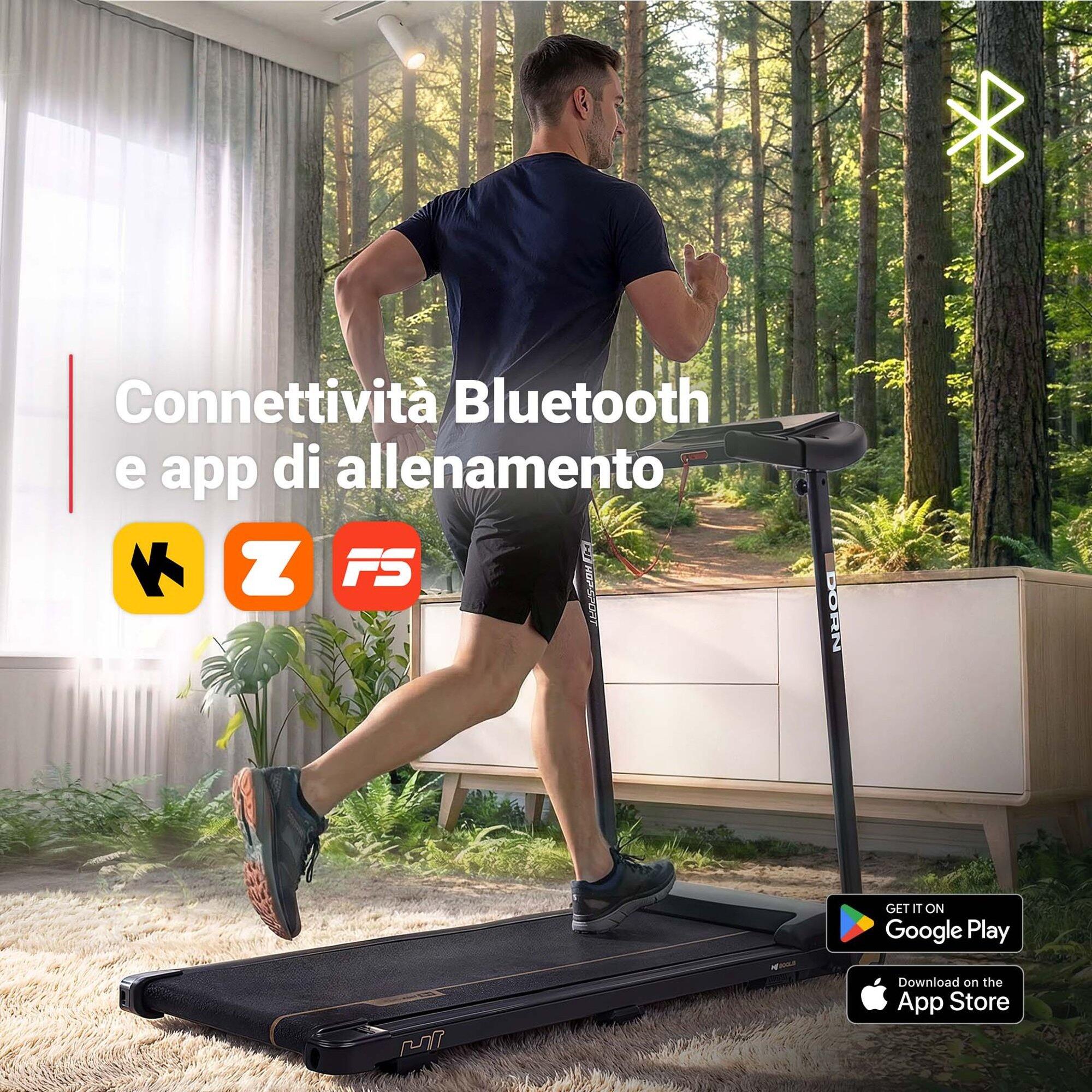 Bieżnia treningowa elektryczna do biegania Hop-Sport Dorn 4/7