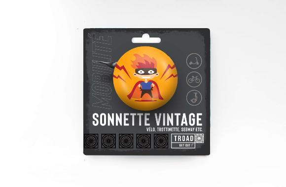 DRING G Sonnette vélo/trottinette vintage - Orange 2/4