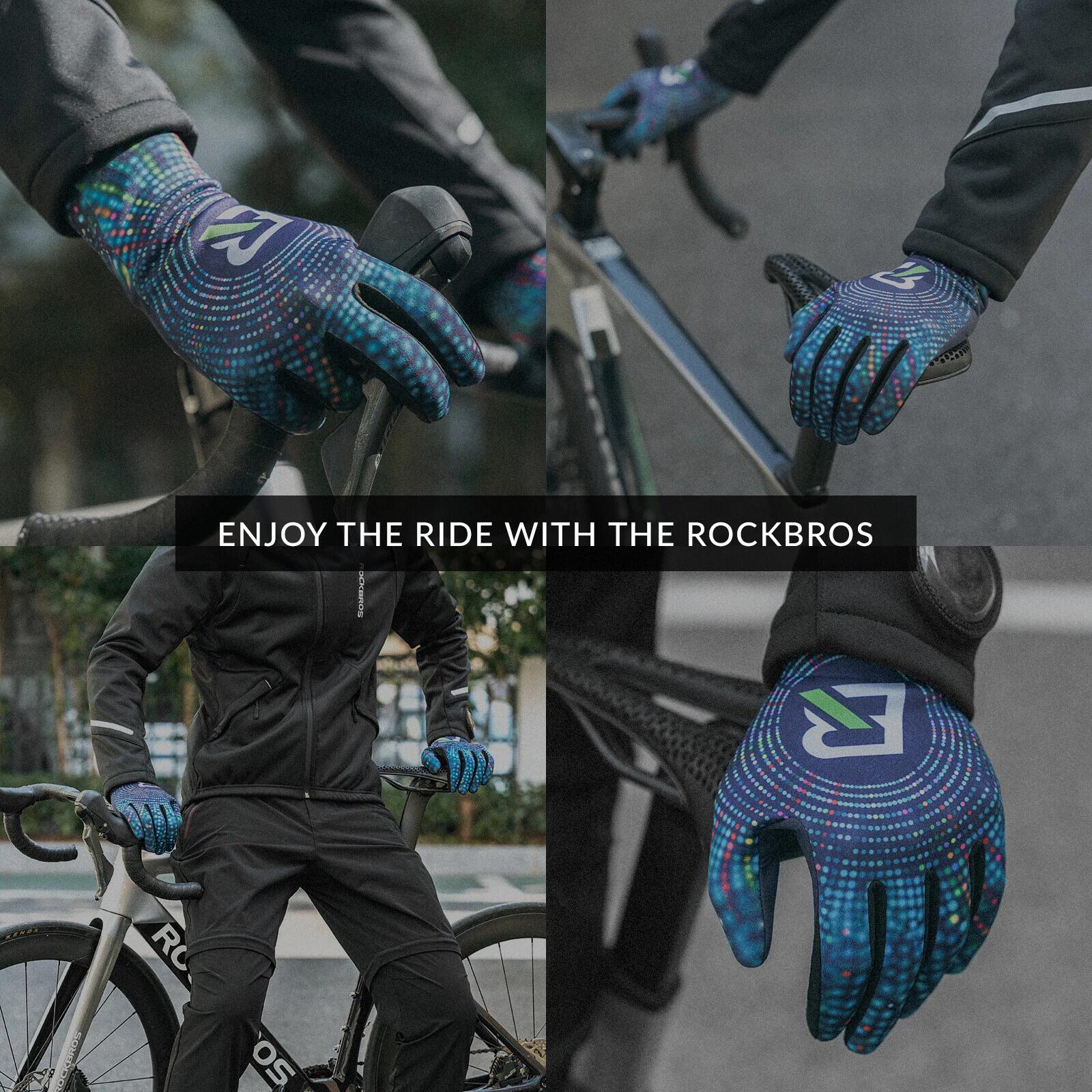 ROCKBROS Wärmende Fahrradhandschuhe Vollfinger 8/8