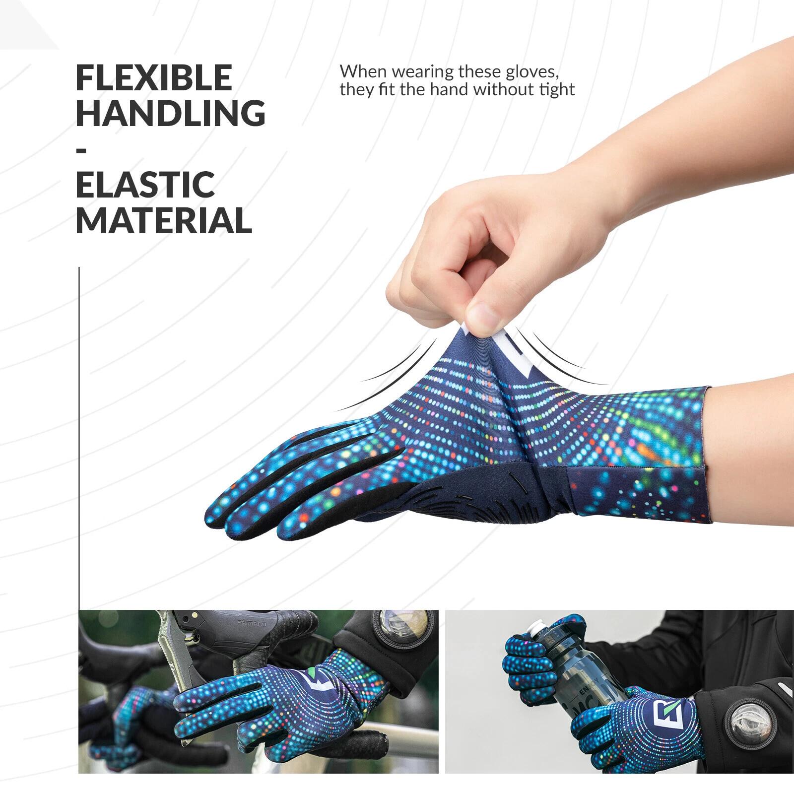 ROCKBROS Wärmende Fahrradhandschuhe Vollfinger 5/8