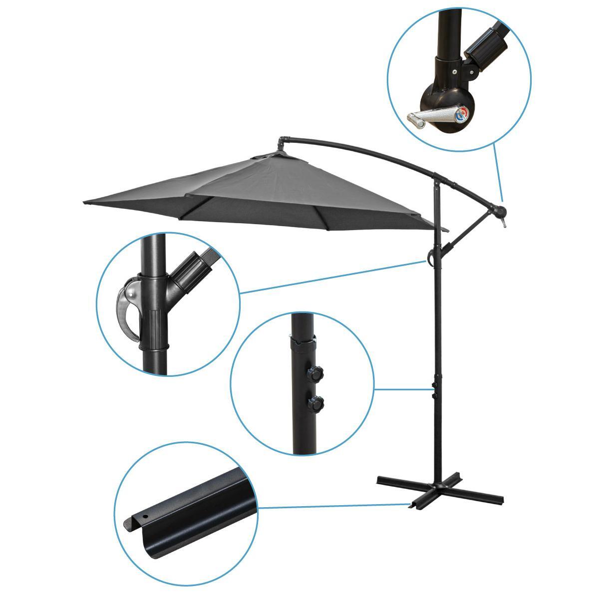 Parasol przeciwsłoneczny turystyczny kempingowy 300CM składany 7/7