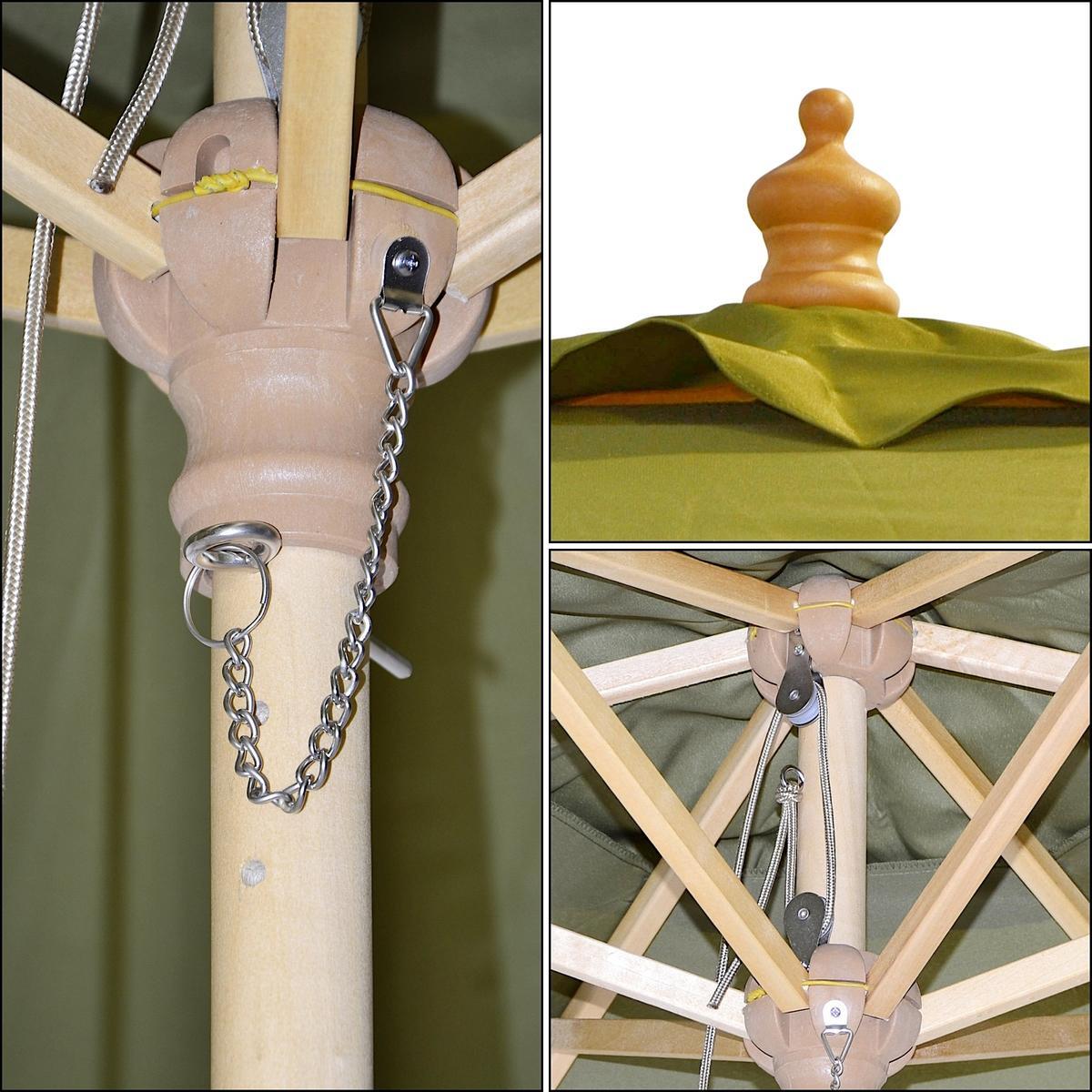Parasol turystyczny drewniany 250CM składany 5/6