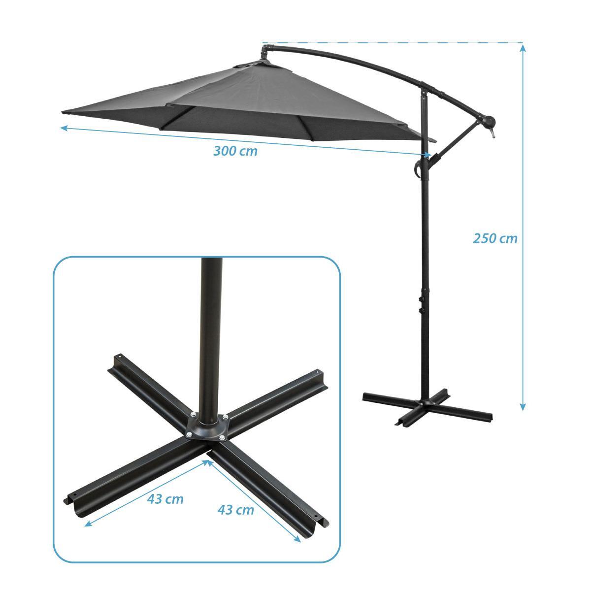 Parasol przeciwsłoneczny turystyczny kempingowy 300CM składany 6/7