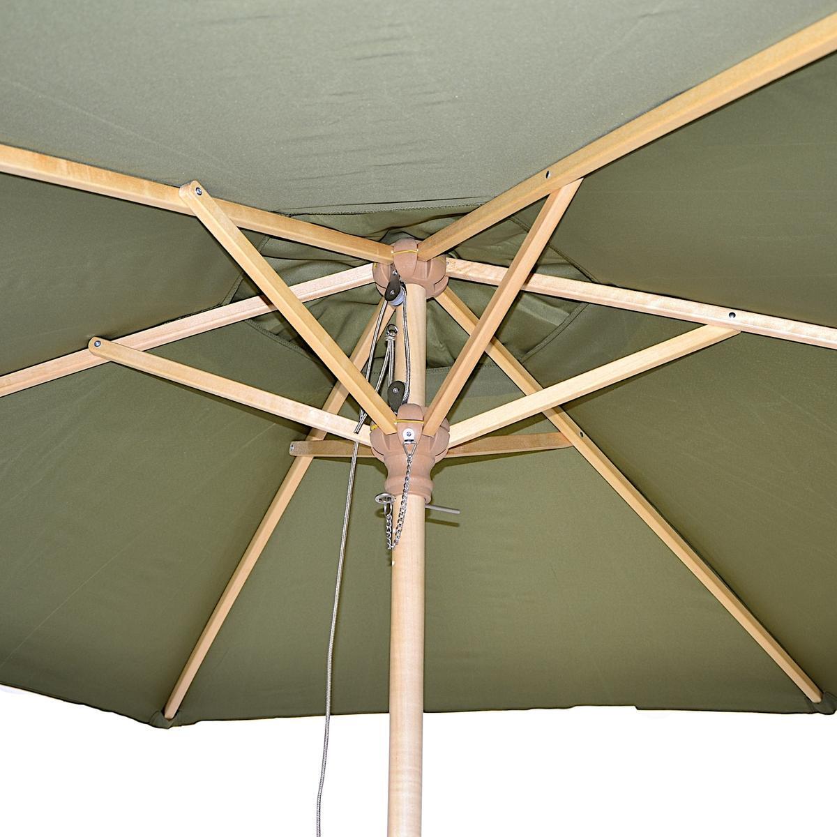 Parasol turystyczny drewniany 250CM składany 4/6