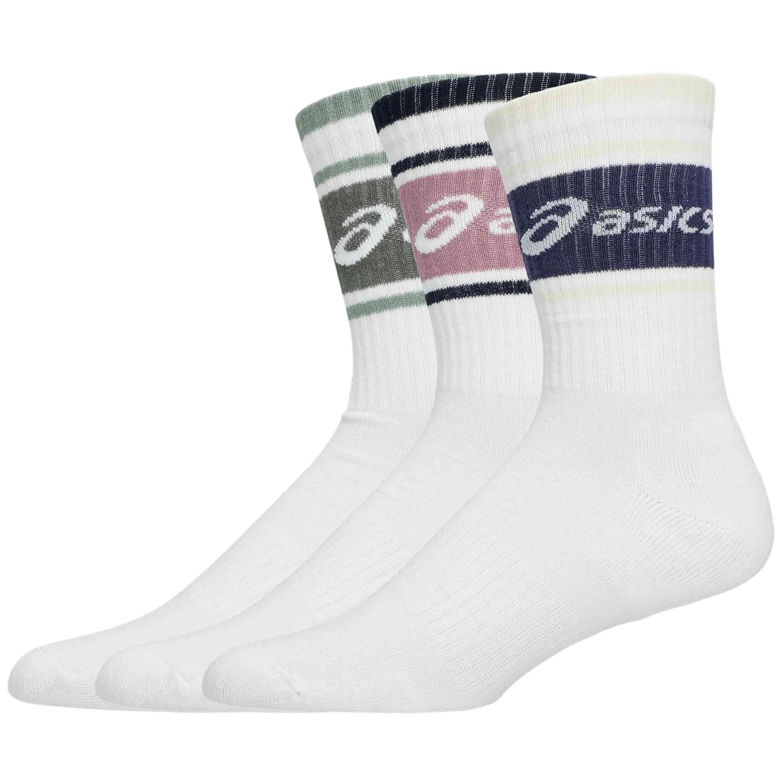 Sokken Asics model Calcetines ASICS Logo Crew (3 pares) blanco azul voor unisex 2/3