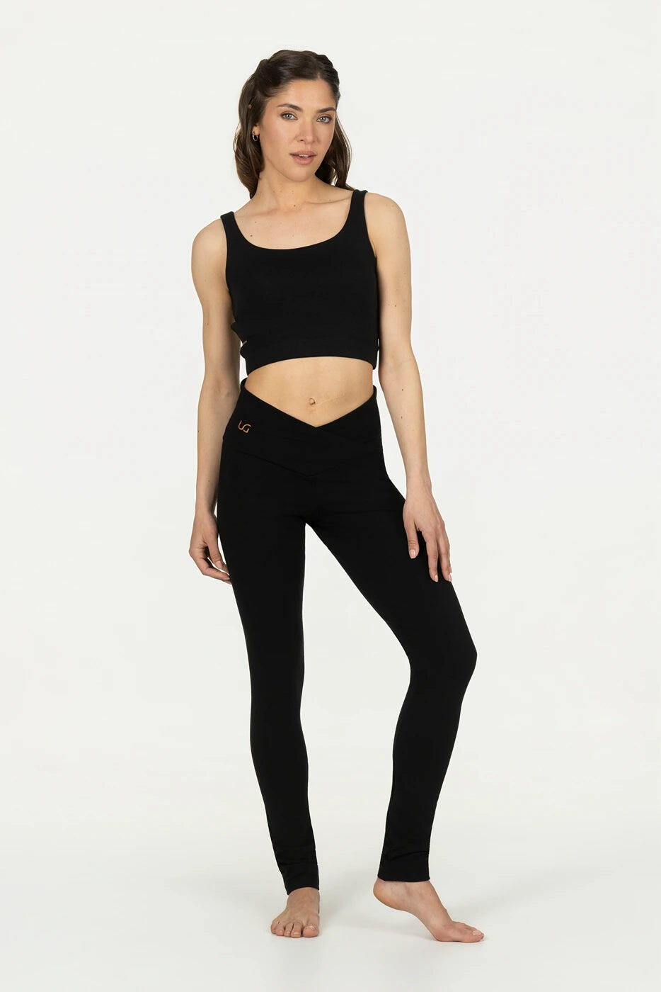 Sati Yoga et Pilates Legging enveloppe -Noir Onyx 4/5
