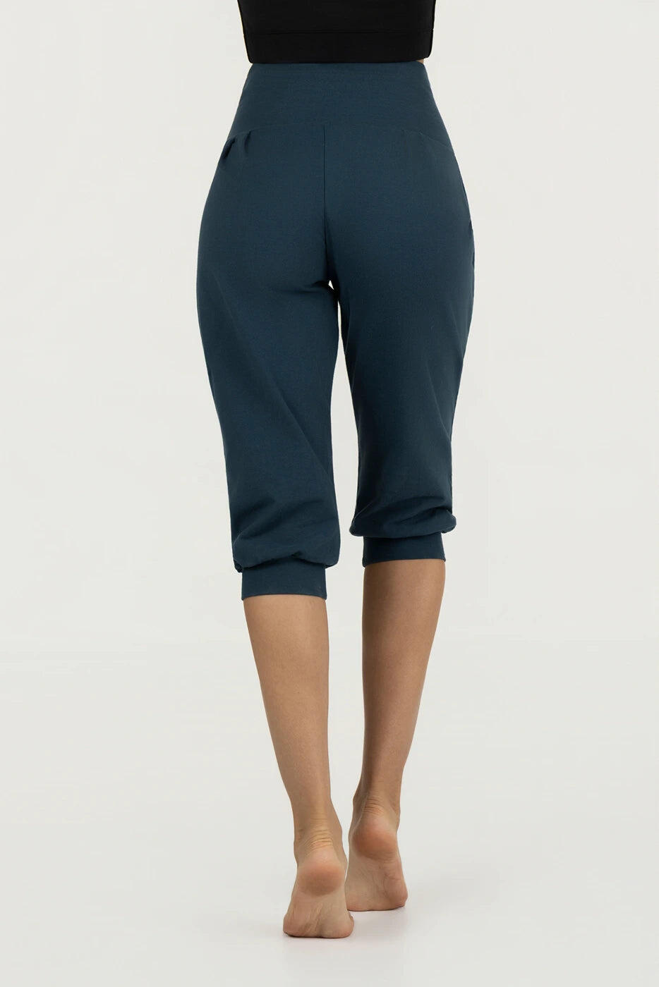 Capri de Yoga et Pilates Sukha - Legging ample taille haute - Bleugris 3/5