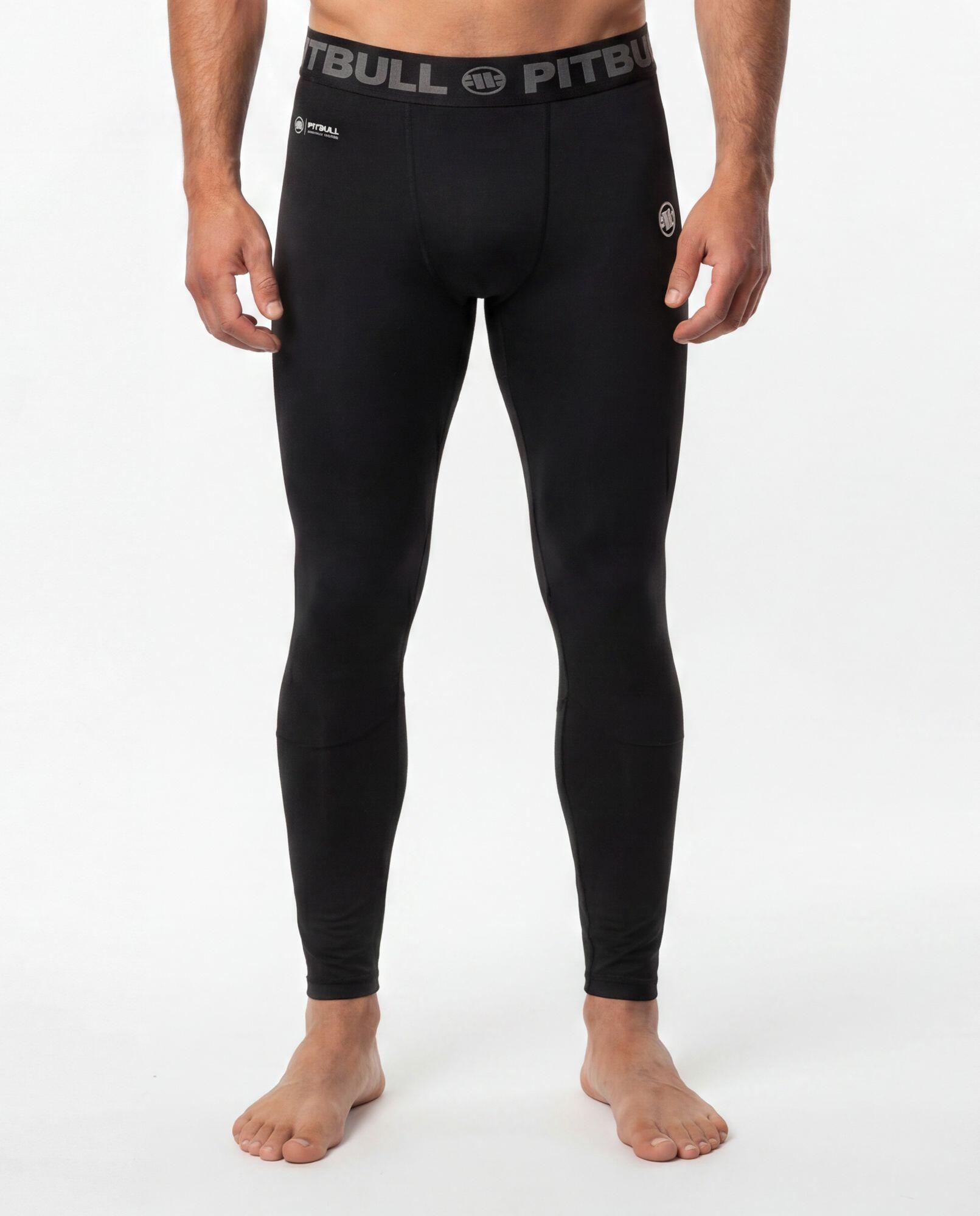 Męskie Legginsy sportowe PITBULL elastyczne treningowe RUNWAY 2/7