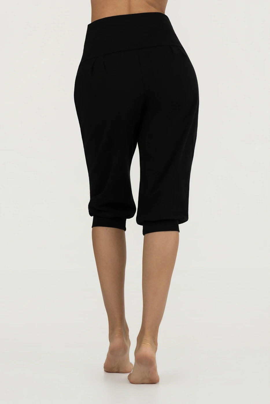 Capri de Yoga et Pilates Sukha - Legging ample taille haute - Noir 3/5