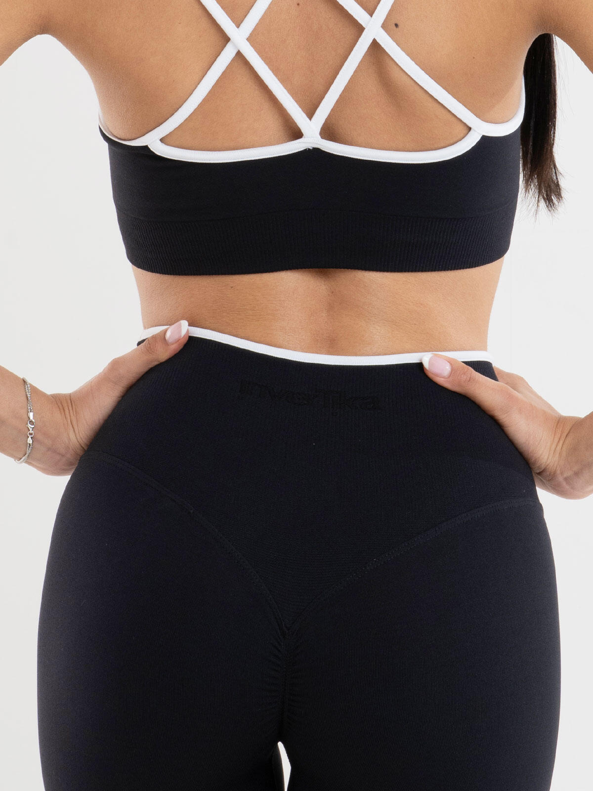 Shorts sportivi Donna fitness Eclettika seamless push-up Black 5/5