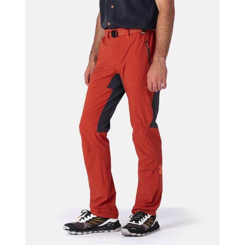 Pantalón - Senderismo - Hombre - Impermeable, Elástico - Naranja/Gris 5/5