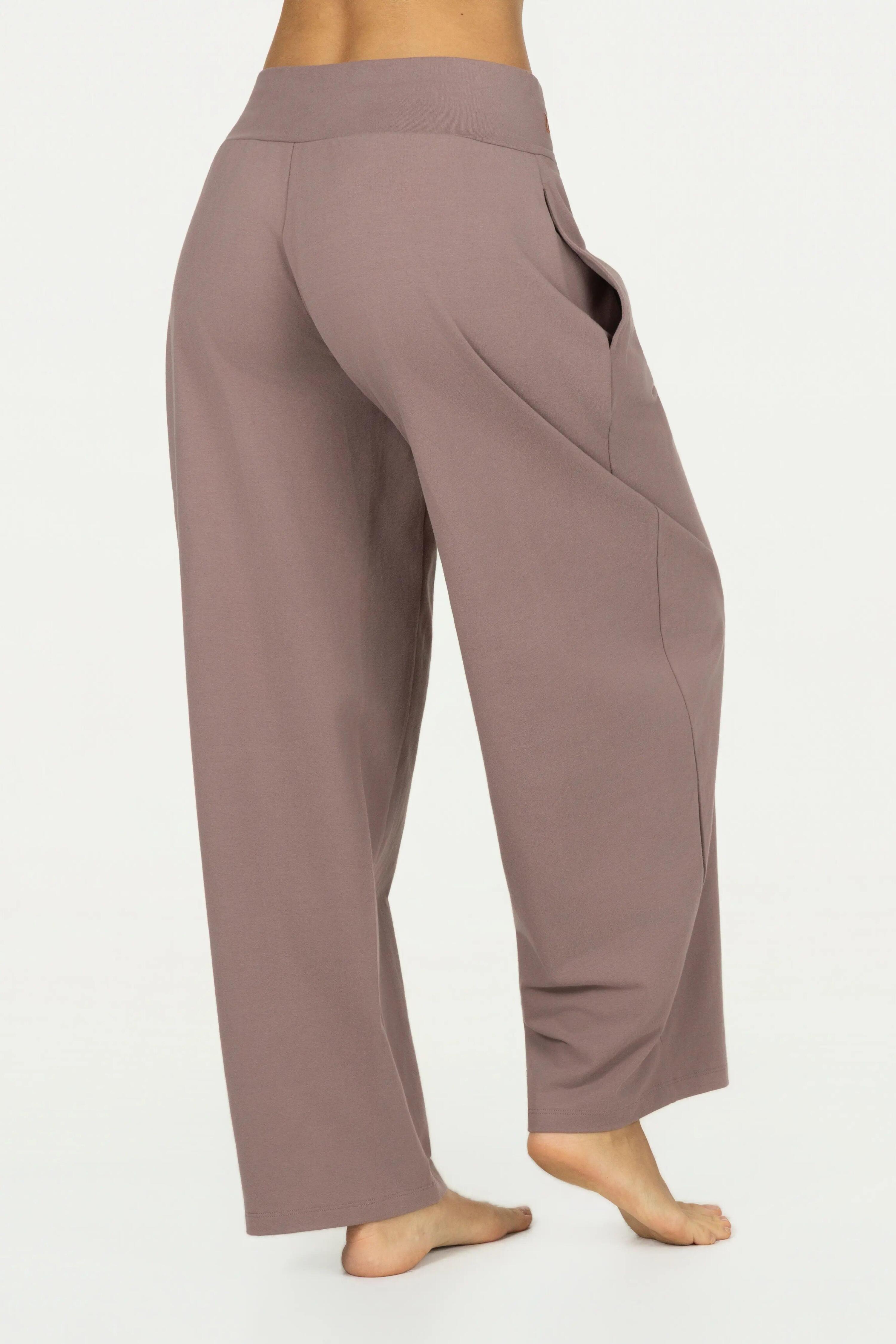 Pantalon de yoga & méditation Dhara – coupe barrel, rosé/brun 3/5