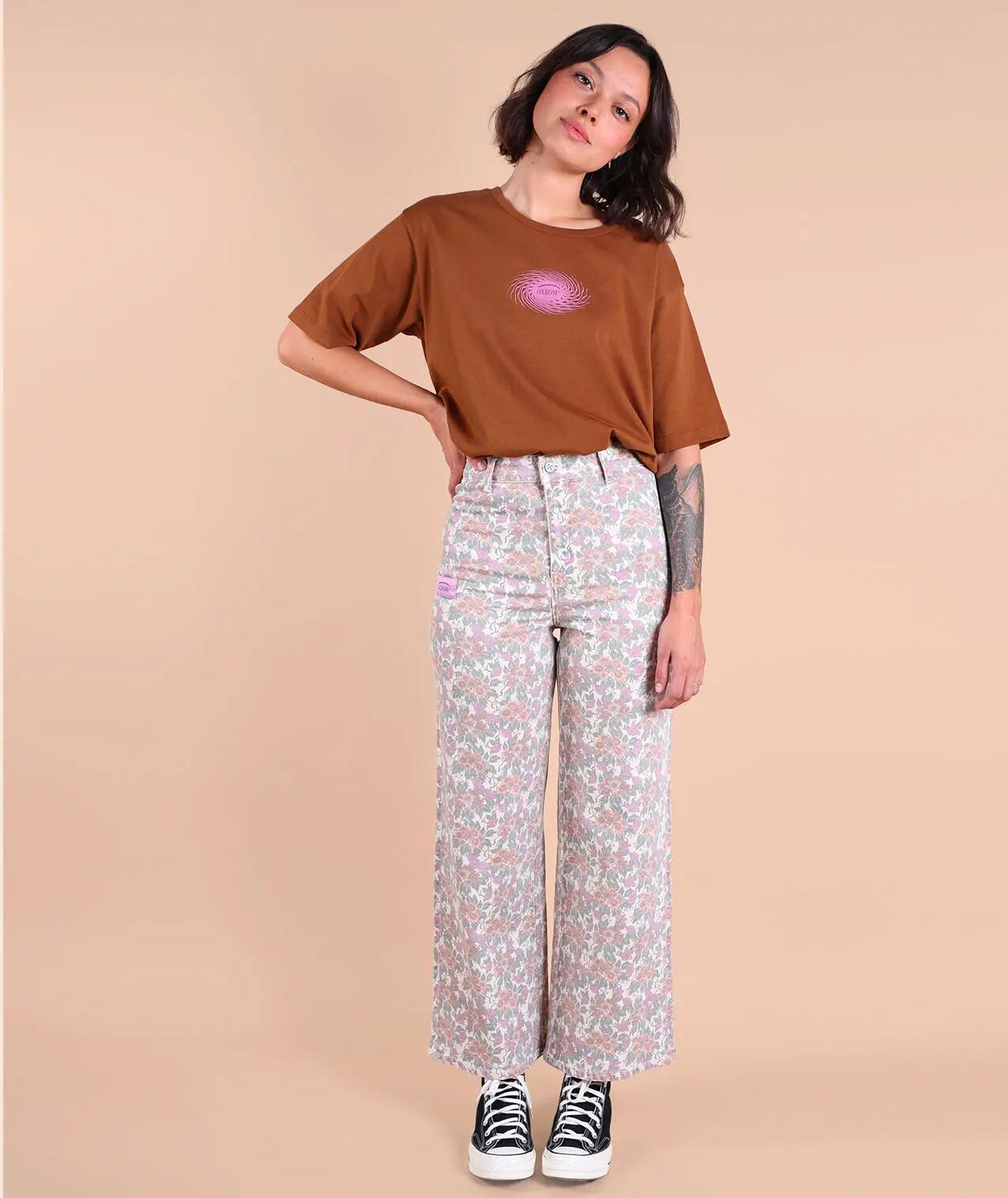 Bedrukte twill broek SANDLILY 3/5