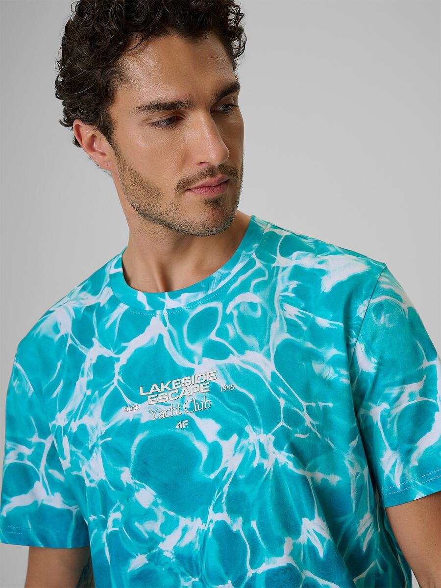 T-shirt relaxed z nadrukiem męski 4F 4FRSS26TTSHM3998 4/6
