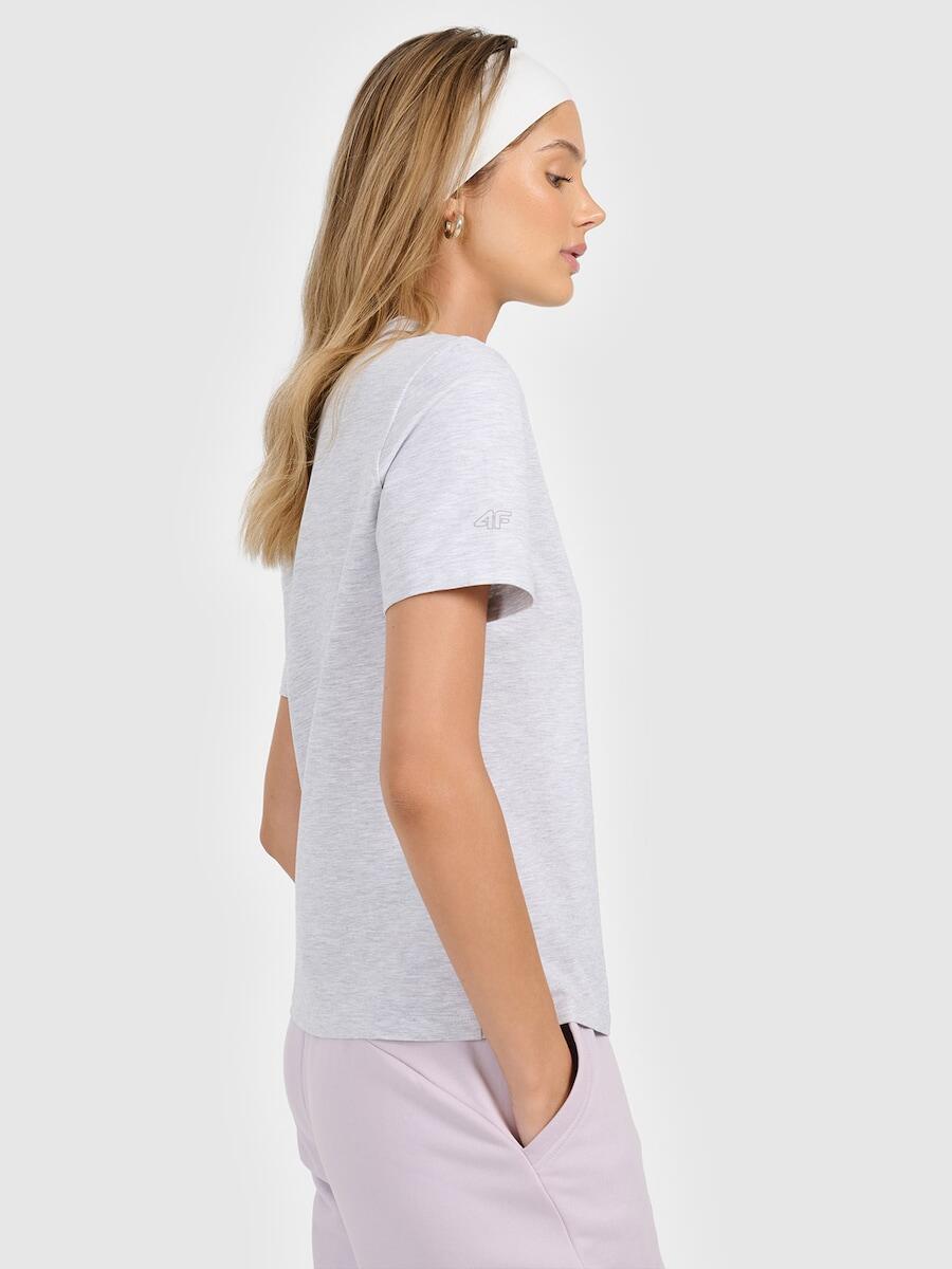 T-shirt regular gładki damski 4F 4FRMM00TTSHF3617 3/7