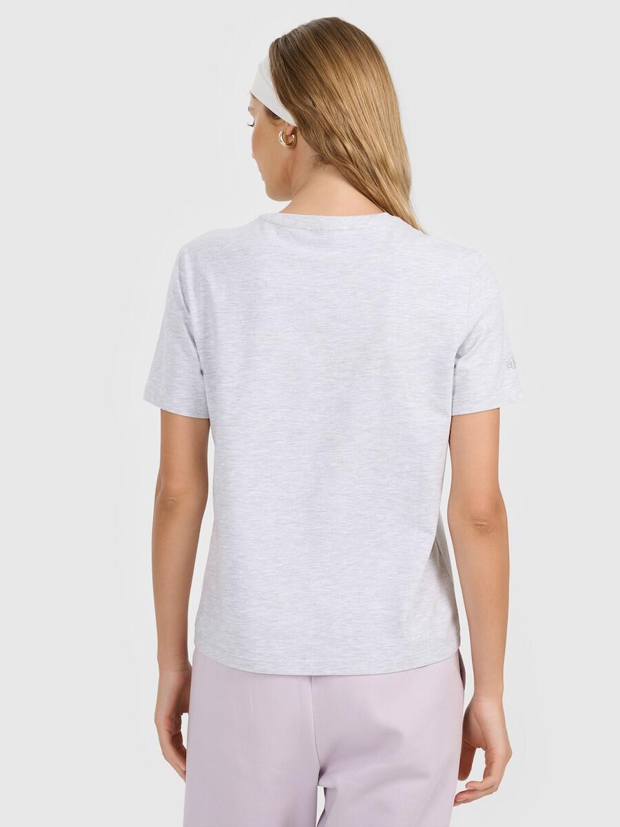 T-shirt regular gładki damski 4F 4FRMM00TTSHF3617 2/7