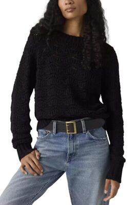 Pullover - sportswear - donna - Hope Crochet 100% cotone - nero