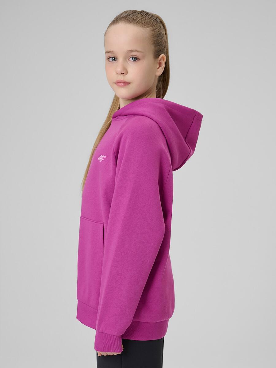 Bluza dresowa loose z kapturem dziewczęca 4F 4FJRSS26TSWSF3040 7/7