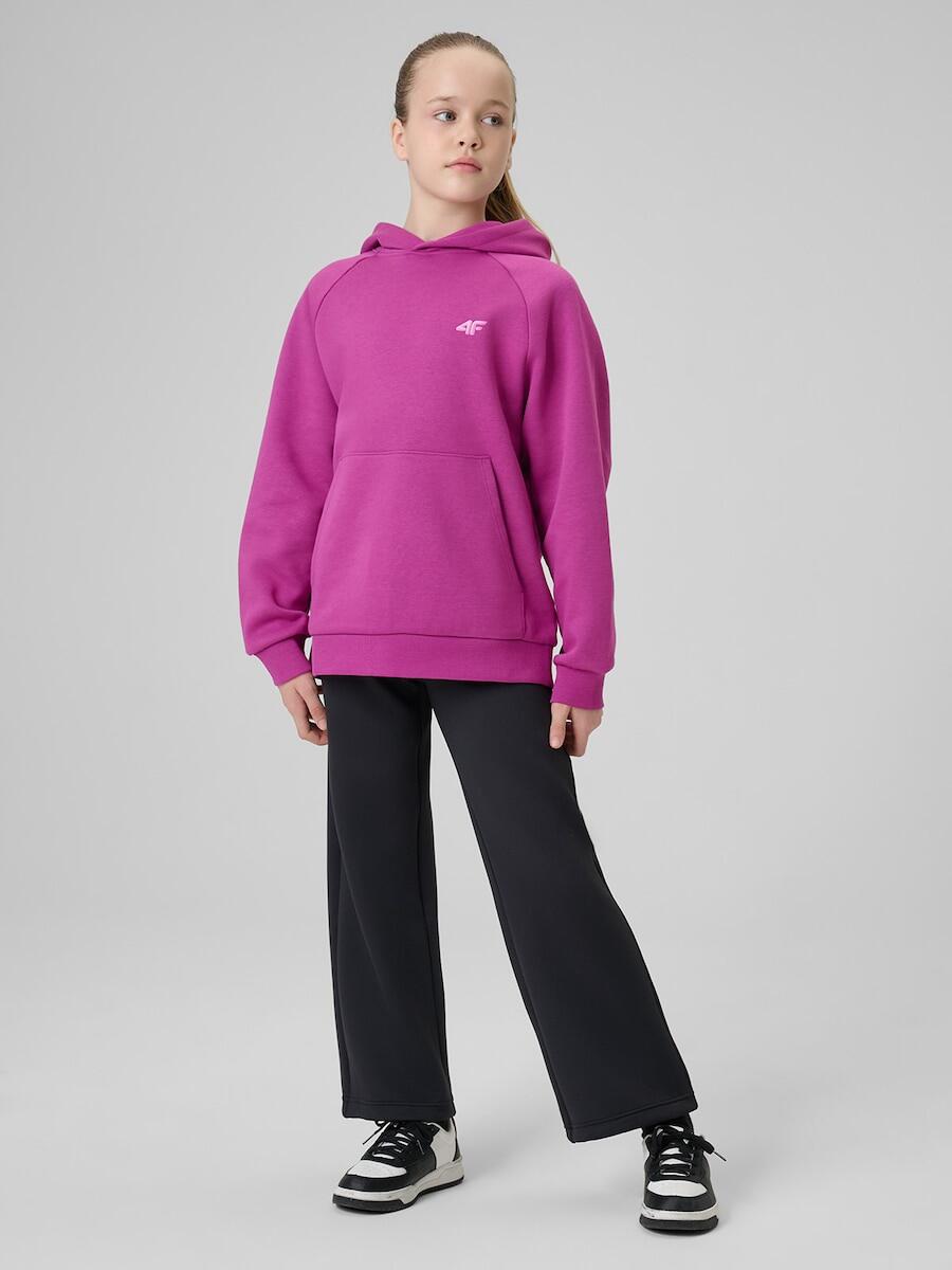 Bluza dresowa loose z kapturem dziewczęca 4F 4FJRSS26TSWSF3040 5/7