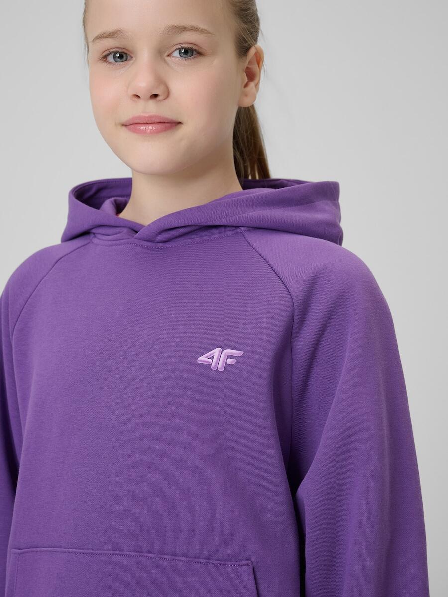 Bluza dresowa loose z kapturem dziewczęca 4F 4FJRSS26TSWSF3040 4/7