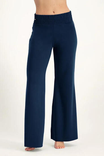 Pantalon de Yoga et Pilates large et confortable Flow - Bleu Minuit