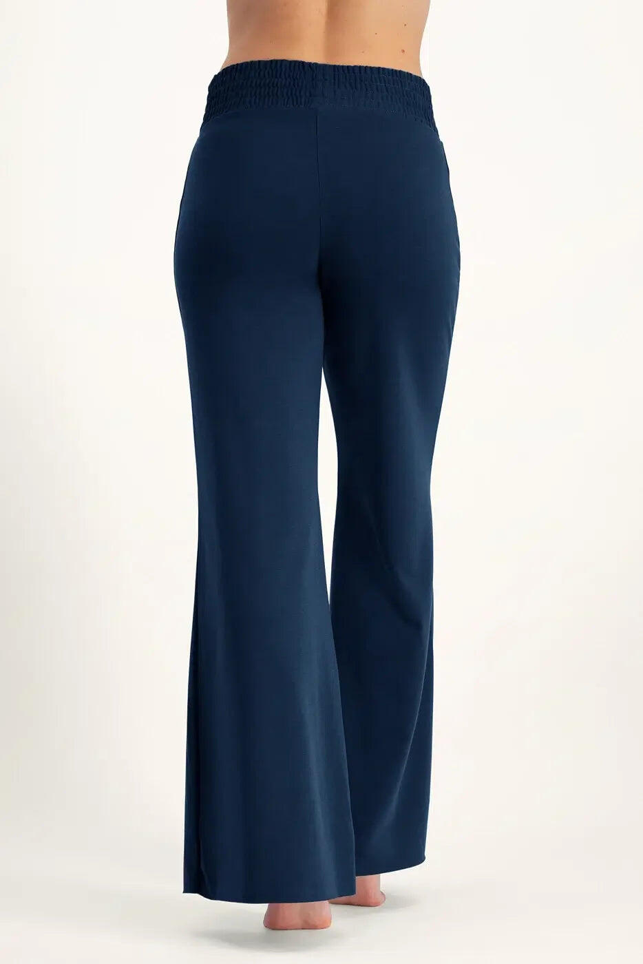 Pantalon de Yoga et Pilates large et confortable Flow -  Bleu Minuit 3/5