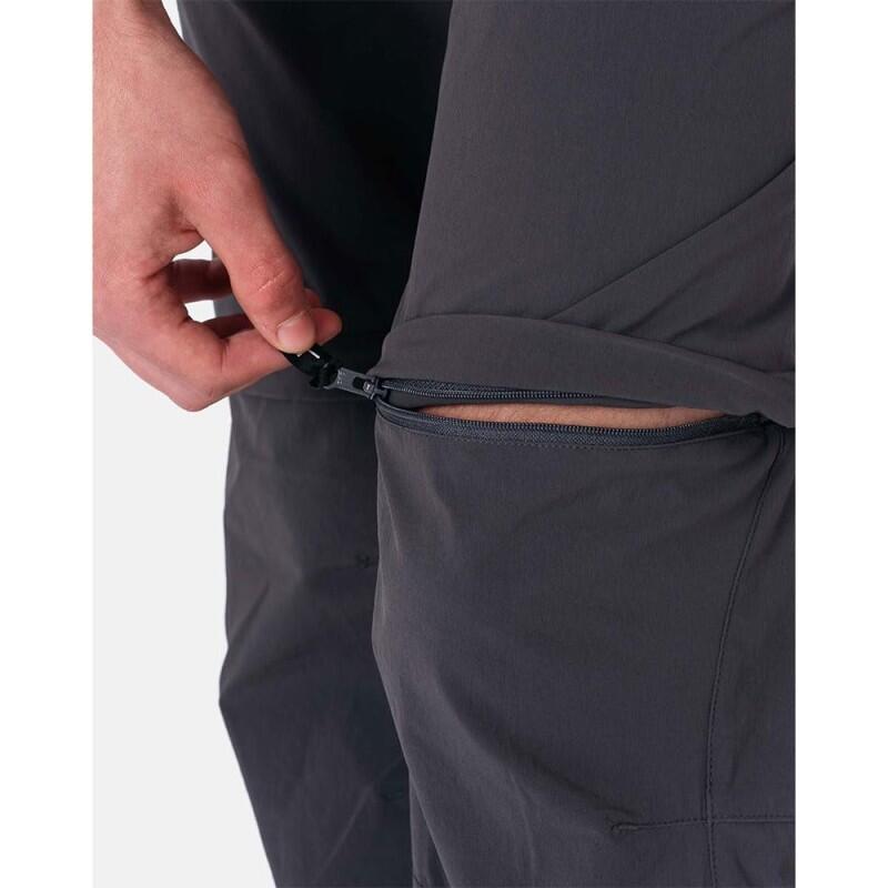 Pantalón senderismo hombre impermeable zip-off Torman Gris 5/5