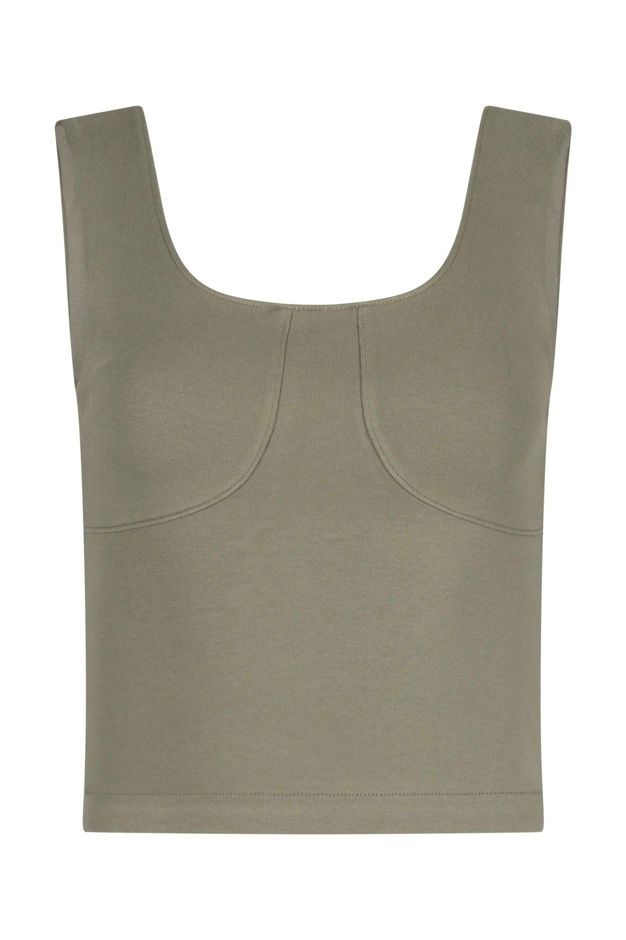 Crop Top de Yoga Ansuya - Beige / gris 5/5