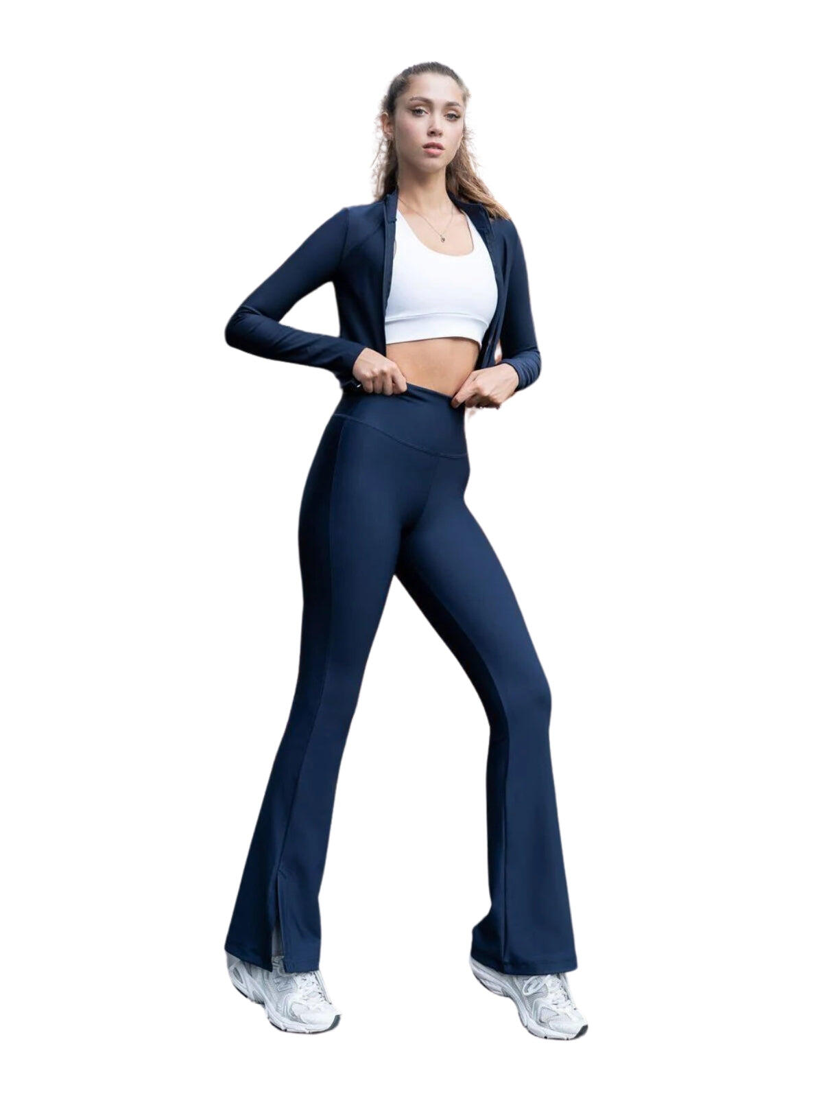 1259 Leggings spagnoli spezzati in blu navy 3/4