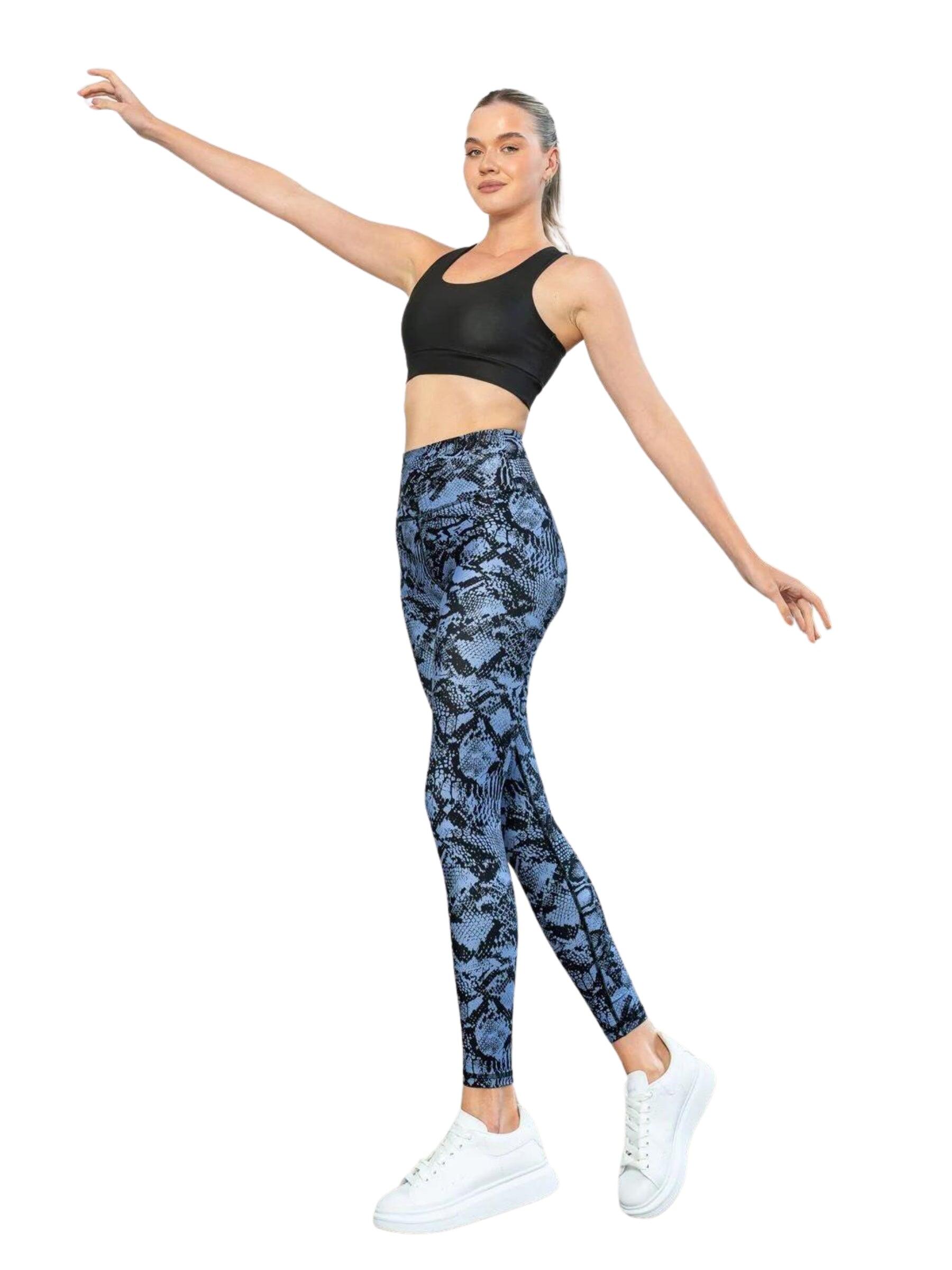 422 Leggings a vita alta in blu-nero 3/3