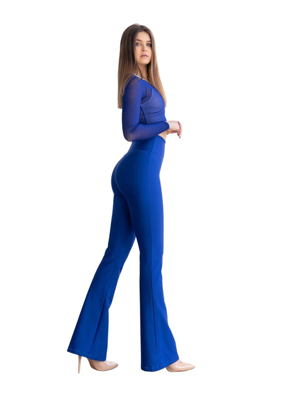 1198 Leggings extra a vita alta in blu royal 2/3